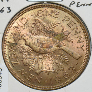 New Zealand 1963 Penny Tui Bird 198943 combine shipping