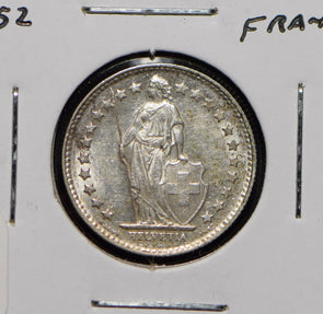 Switzerland 1952 1/2 Franc  191735 combine shipping
