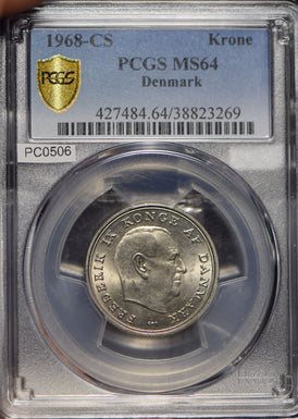 Denmark 1968 Krone PCGS MS64 PC0506 combine shipping
