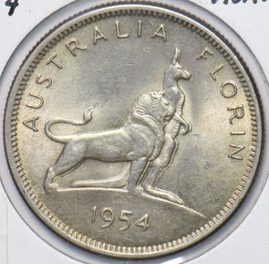 Australia 1954 Florin Lion  animal Kangaroo  191783 combine shipping
