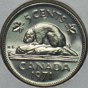 Canada 1971 5 Cents Beaver animal 152148 combine shipping