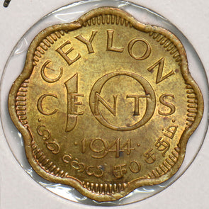 Ceylon 1944 10 Cents 199062 combine shipping