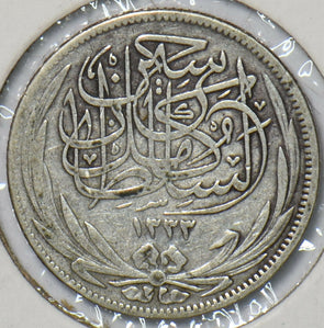 Egypt 1917 AH 1335 2 Piastres 195388 combine shipping