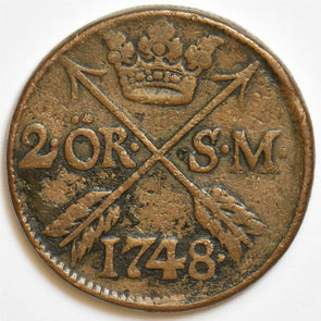Sweden 1748 2 Ore 298108 combine shipping