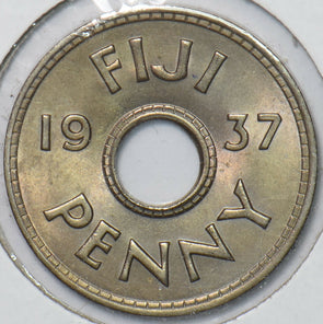 Fiji 1937 Penny 295794 combine shipping
