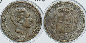 Spain 1877 5 Centimos 241028 combine shipping