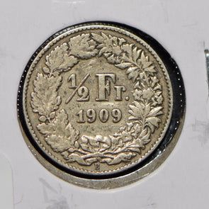 Switzerland 1909 1/2 Franc  900748 combine shipping