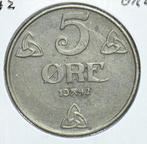 Norway 1942 5 Ore Lion animal 190862 combine shipping