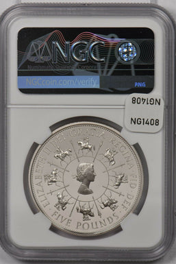 Great Britain 1993 5 Pound silver NGC Proof 69UC 40th Anniversary of Reign NG140