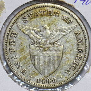 Philippines 1908 S Peso Eagle animal 490344 combine shipping