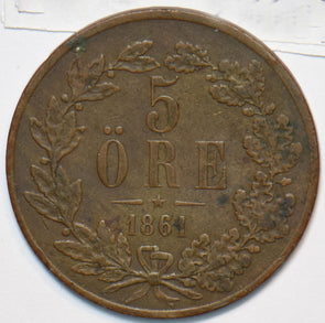 Sweden 1861 5 Ore 902586 combine shipping