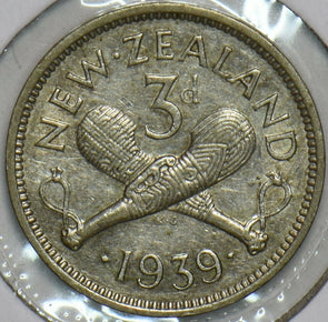 New Zealand 1939 3 Pence 903666 combine shipping
