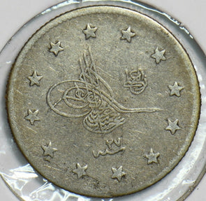 Turkey 1901 AH1293 2 Piastres 152829 combine shipping