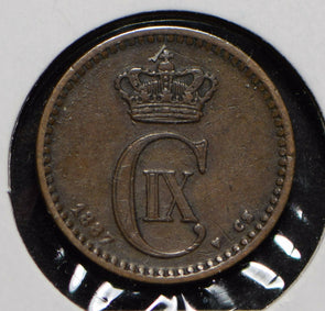 Denmark 1887 Ore Dolphin animal  901470 combine shipping