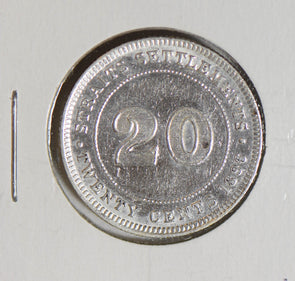 Malaysia 1896 Straits Settlements 20 Cents silver  M0255 combine shipping