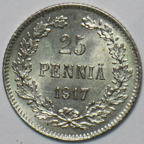 Finland 1917 25 Pennia Eagle animal 294491 combine shipping
