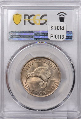 New Zealand 1963 Florin Kiwi Bird animal PCGS MS 65 PI0113 combine shipping