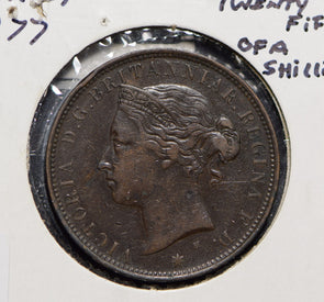 Jersey 1877 1/25 Shilling Lion animal  291671 combine shipping