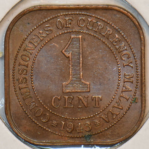 Malaya 1943 Cent 297127 combine shipping