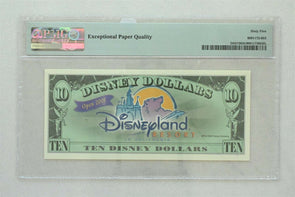 Disney Dollar 2001 $10 PMG Gem UNC 65EPQ DIS73. Mickey & Minnie. Disneyland Res