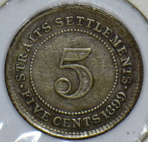 Straits Settlements 1899 Queen Victoria 5 Cents 291136 combine shipping
