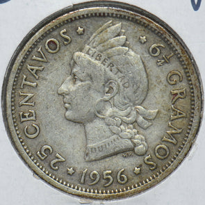 Dominican Republic 1956 25 Centavos 294125 combine shipping