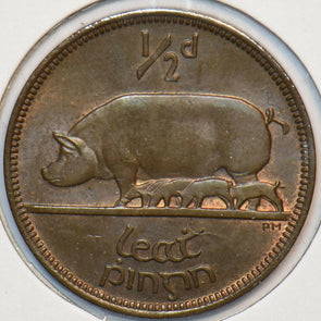 Ireland 1953 1/2 Penny Sow with piglets animal 195027 combine shipping