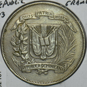 Dominican Republic 1973 1/2 Peso 152467 combine shipping