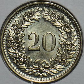 Switzerland 1944 20 Rappen UNC 297503 combine shipping