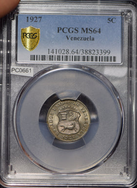 Venezuela 1927 5 Centimos PCGS MS64 PC0661 combine shipping