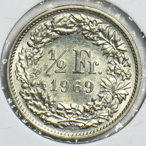Switzerland 1969 1/2 Franc 240589 combine shipping