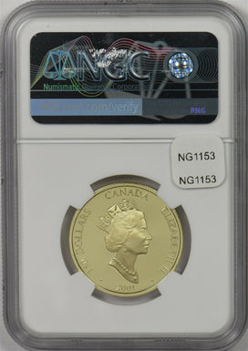 Canada 2001 150 Dollars gold Snake animal NGC Proof 70 Ultra Cameo 0.285oz gold.