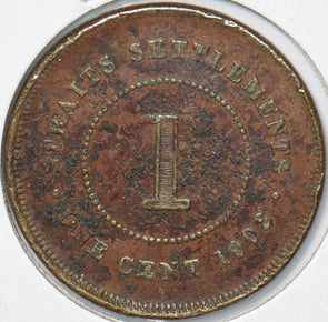 Straits Settlements 1908 Cent  291062 combine shipping