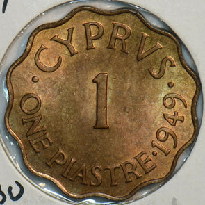 Cyprus 1949 KM 30 Piastre BU 296984 combine shipping