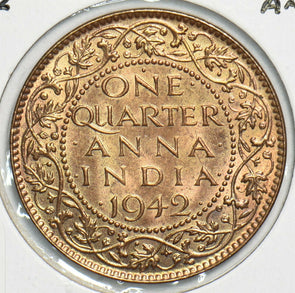India British 1942 B 1/4 Anna 298456 combine shipping