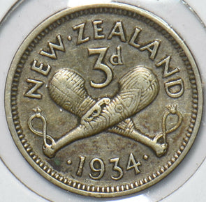 New Zealand 1934 3 Pence 151318 combine shipping