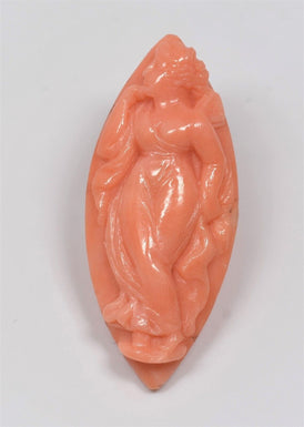 Coral Carved Figurine 3g Size 1 1/4