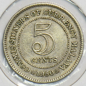 Malaya 1950 5 Cents 904277 combine shipping