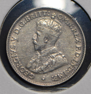 Australia 1922 3 Pence Kangaroo animal Emu  292019 combine shipping