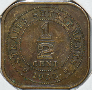 Straits Settlements 1932 1/2 Cents  291011 combine shipping