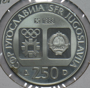 Yugoslavia 1983 Silver 250 Dinara 292753 combine shipping