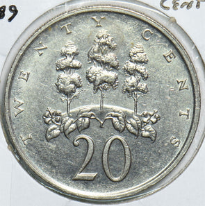 Jamaica 1989 20 Cents 904659 combine shipping