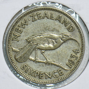 New Zealand 1934 6 Pence Bird animal 197989 combine shipping