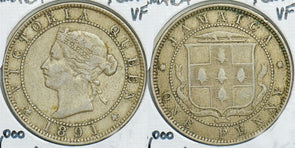 Jamaica 1891 Penny VFI, 36,000 Minted 198525 combine shipping