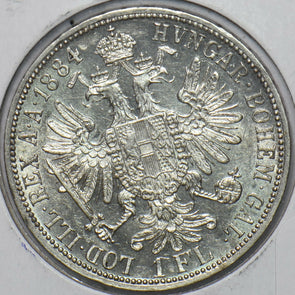 Austria 1884 A.A Florin Eagle 490880 combine shipping