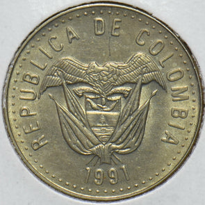 Colombia 1991 50 Pesos Eagle animal 293491 combine shipping