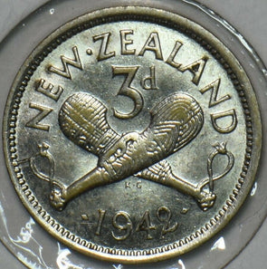New Zealand 1942 3 Pence 152382 combine shipping