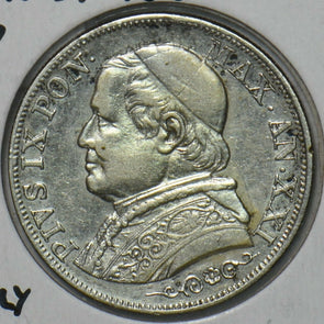 Vatican 1867 Papal states Lira Italy 296917 combine shipping
