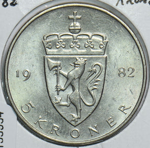 Norway 1982 5 Kroner 153934 combine shipping