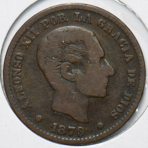 Spain 1879 5 Centimos 902693 combine shipping